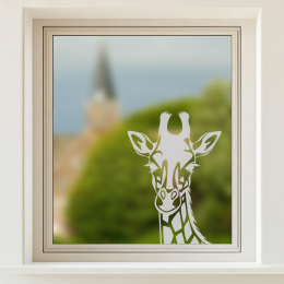 Glastattoo - neugirige Giraffe
