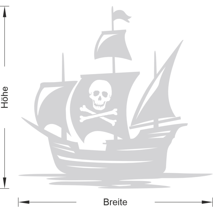 Glastattoo - Piratenschiff