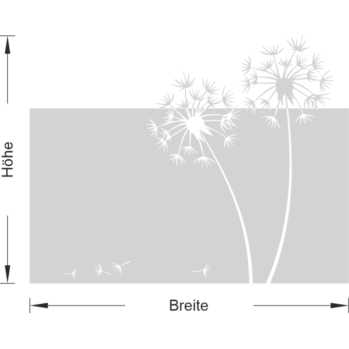 Sichtschutz - Zwei Pusteblumen