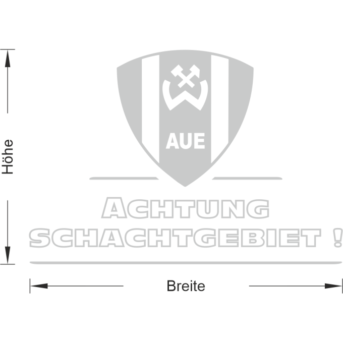 BSG Wismut Aue Aufkleber „Wappen - Achtung Schachtgebiet!“ – Fensteraufkleber | Dekorfuchs
