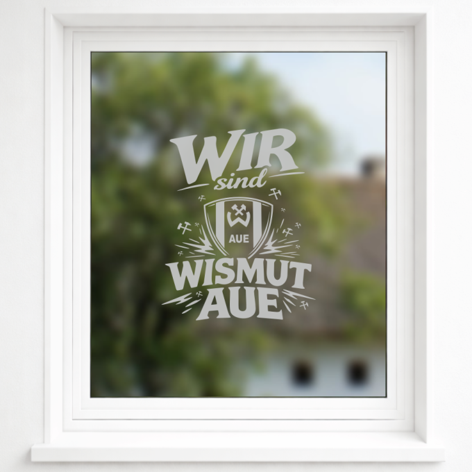 BSG Wismut Aue Aufkleber „Wir sind Wismut Aue - Wappen“ – Fenstersticker | Dekorfuchs