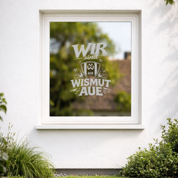BSG Wismut Aue Aufkleber „Wir sind Wismut Aue - Wappen“ – Fenstersticker | Dekorfuchs