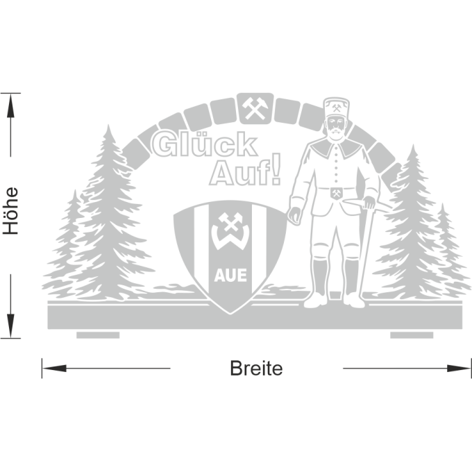 BSG Wismut Aue Aufkleber „Schwibbogen“ – Fensteraufkleber | Dekorfuchs