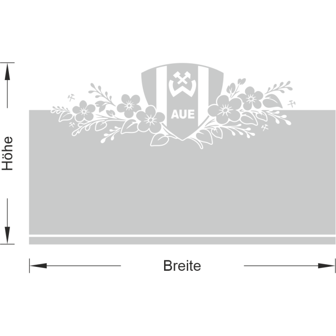 BSG Wismut Aue Aufkleber „Wappen mit Blumenranke“ – Sichtschutz Festerfolie | Dekorfuchs