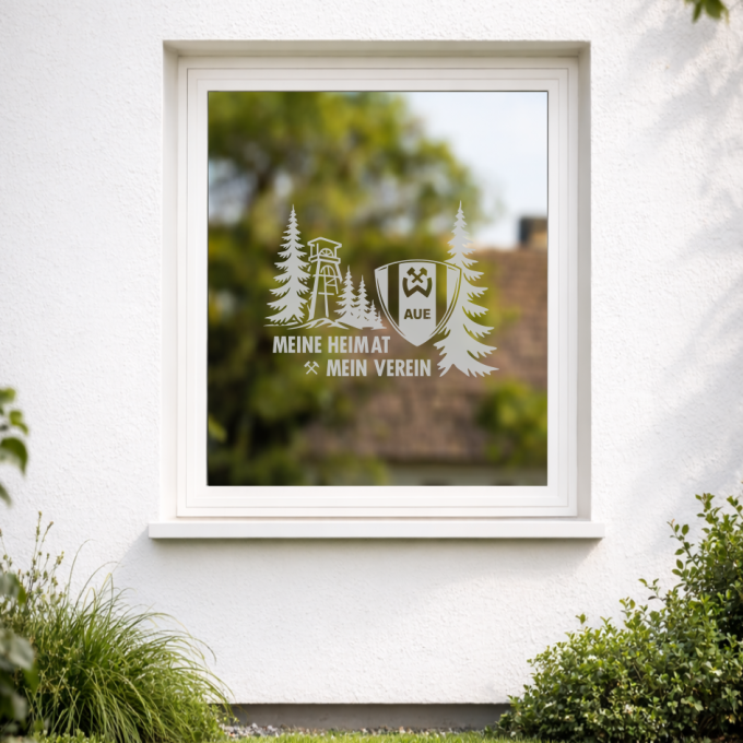 BSG Wismut Aue Aufkleber „Meine Heimat Mein Verein“ – Fenstersticker | Dekorfuchs