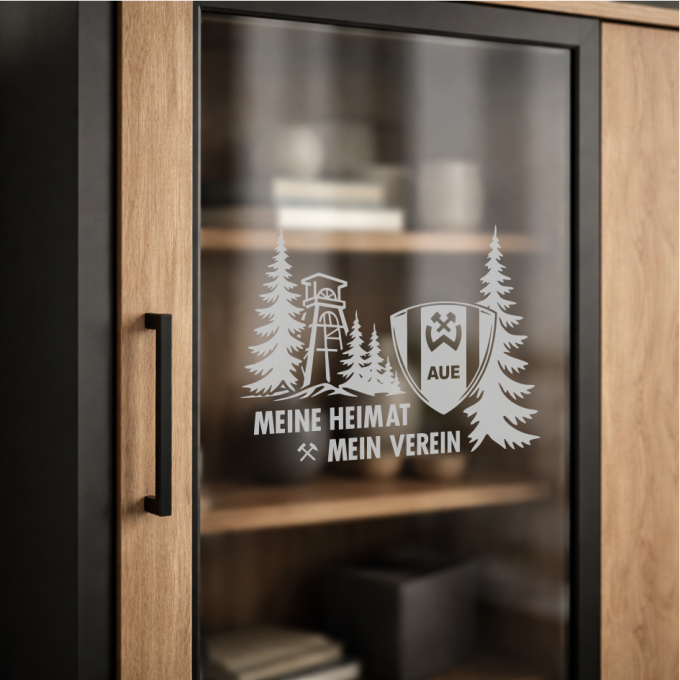BSG Wismut Aue Aufkleber „Meine Heimat Mein Verein“ – Fenstersticker | Dekorfuchs