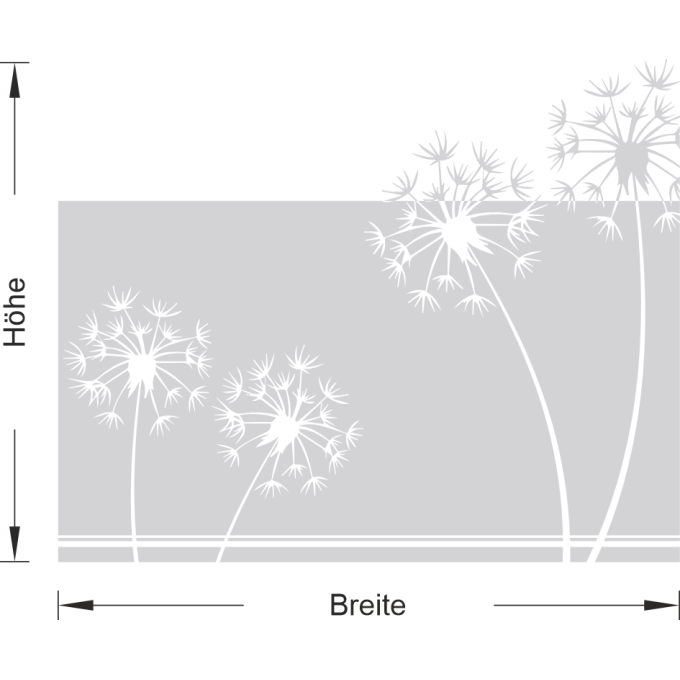 Sichtschutz - Vier Pusteblumen