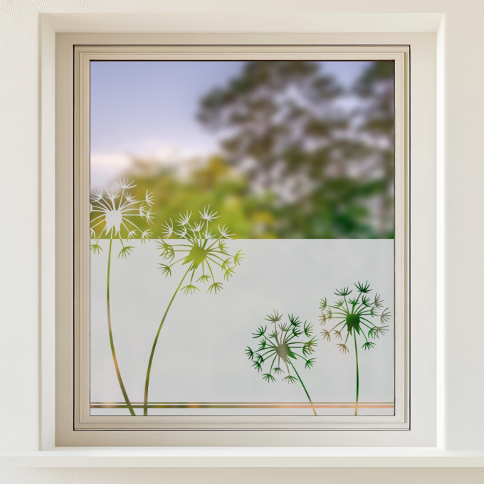 Sichtschutz - Vier Pusteblumen