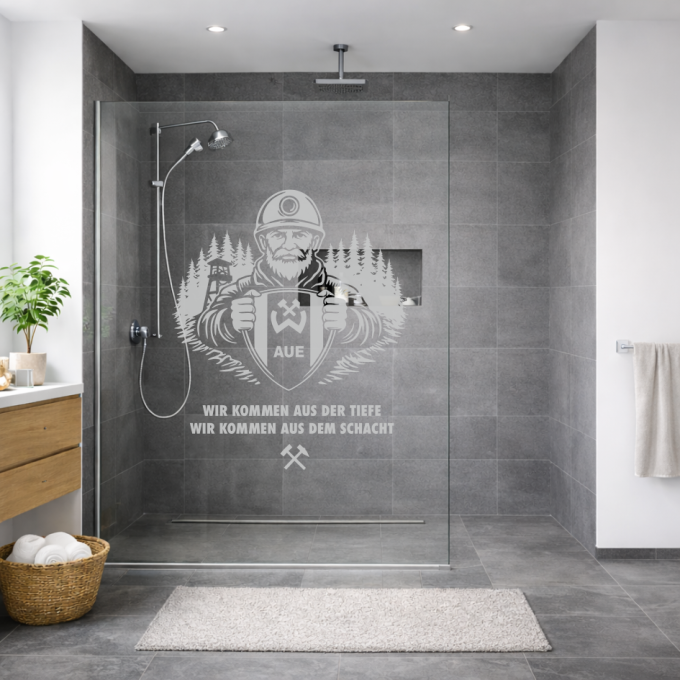 BSG Wismut Aue Aufkleber „Wir kommen aus der Tiefe, wir kommen aus dem Schacht“ – Fensteraufkleber | Dekorfuchs