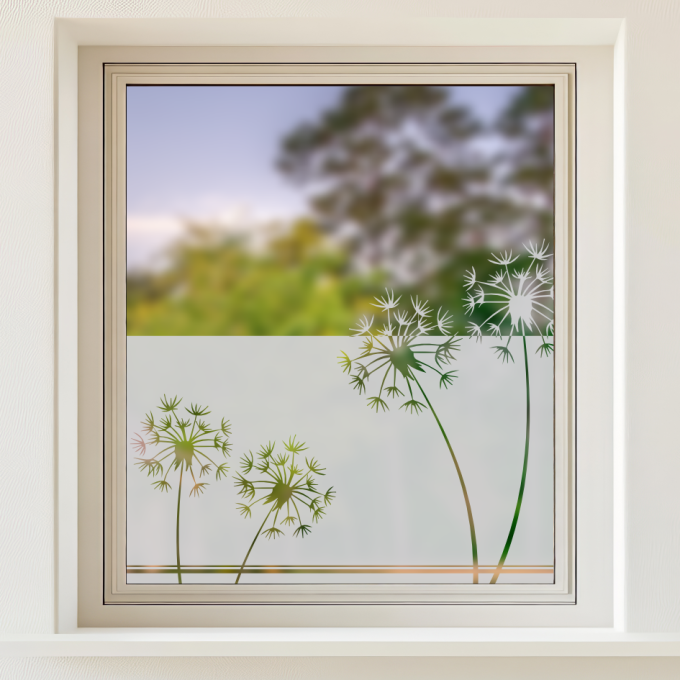 Sichtschutz - Vier Pusteblumen