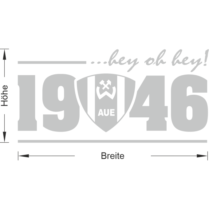 BSG Wismut Aue Aufkleber „Wappen - 1946 - hey oh hey“ – Fensteraufkleber | Dekorfuchs