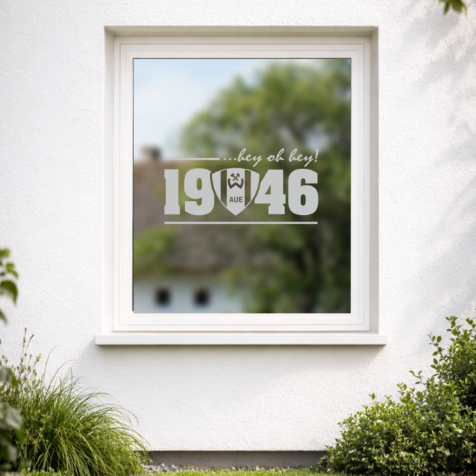 BSG Wismut Aue Aufkleber „Wappen - 1946 - hey oh hey“ – Fensteraufkleber | Dekorfuchs