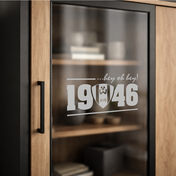 BSG Wismut Aue Aufkleber „Wappen - 1946 - hey oh hey“ – Fensteraufkleber | Dekorfuchs