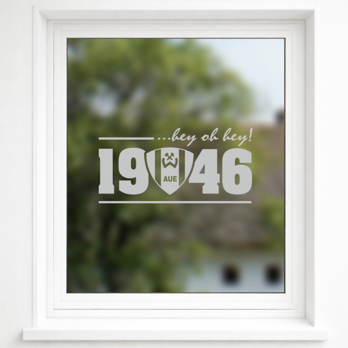 BSG Wismut Aue Aufkleber „Wappen - 1946 - hey oh hey“ – Fensteraufkleber | Dekorfuchs