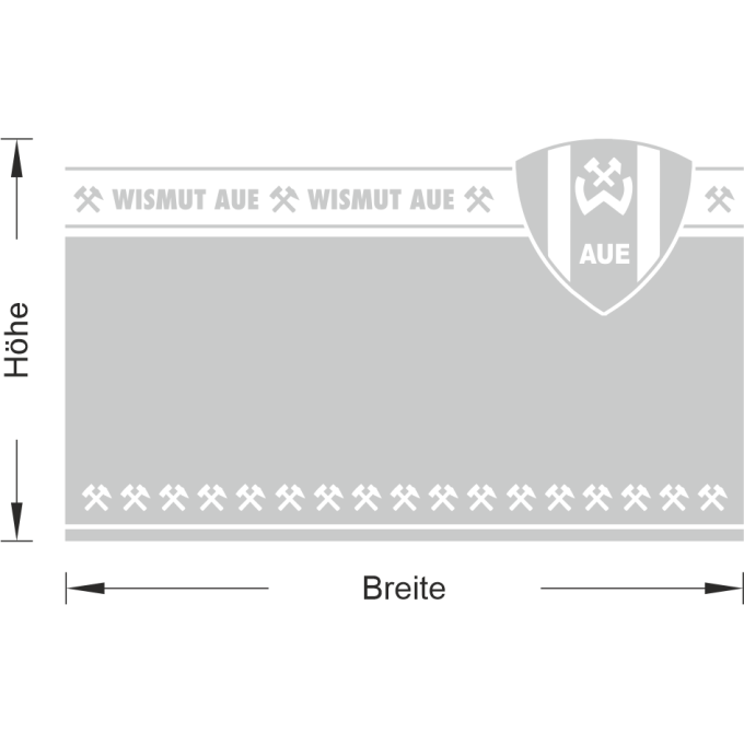 BSG Wismut Aue Aufkleber „Wappen - gekreuzte Hämmer“ – Sichtschutz Festerfolie | Dekorfuchs