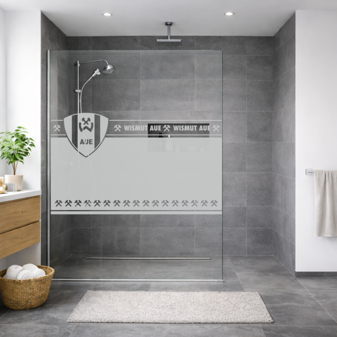 BSG Wismut Aue Aufkleber „Wappen - gekreuzte Hämmer“ – Sichtschutz Festerfolie | Dekorfuchs