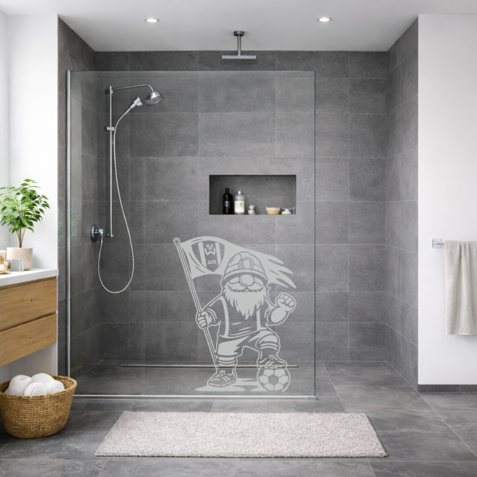 BSG Wismut Aue Aufkleber „Wismut Kumpel mit Fahne“ – Fenstersticker | Dekorfuchs