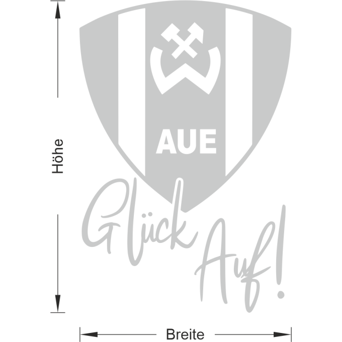 BSG Wismut Aue Aufkleber „Wappen - Glück Auf!“ – Fensteraufkleber | Dekorfuchs