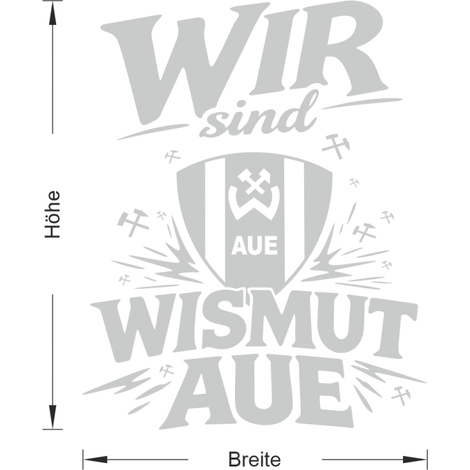 BSG Wismut Aue Aufkleber „Wir sind Wismut Aue“ – Fensteraufkleber | Dekorfuchs