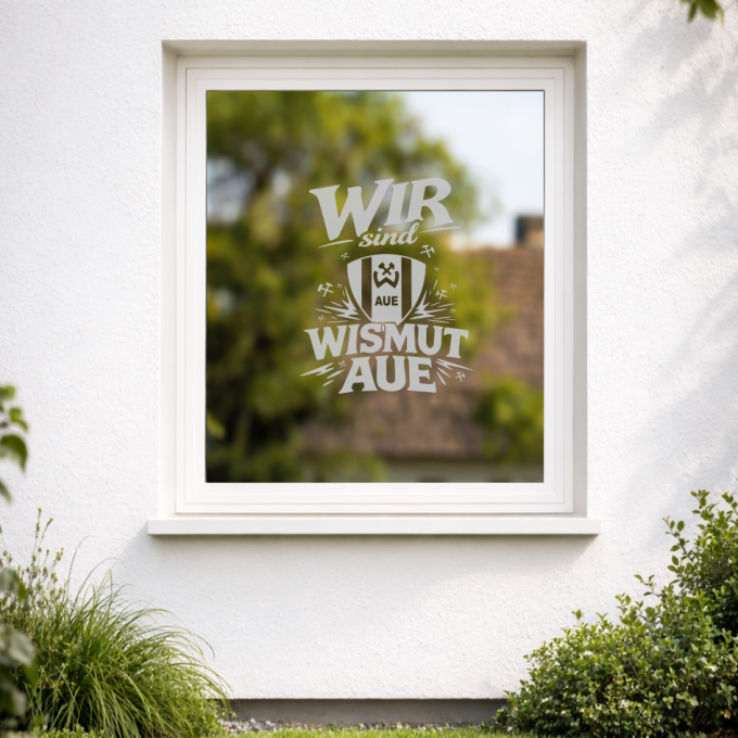 BSG Wismut Aue Aufkleber „Wir sind Wismut Aue“ – Fensteraufkleber | Dekorfuchs