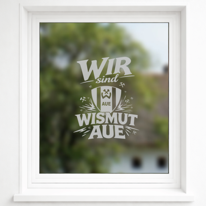 BSG Wismut Aue Aufkleber „Wir sind Wismut Aue“ – Fensteraufkleber | Dekorfuchs