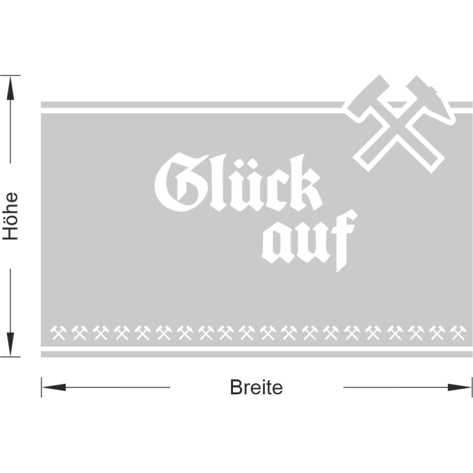 BSG Wismut Aue Aufkleber „Glück auf - gekreuzte Hämmer“ – Sichtschutz Festerfolie | Dekorfuchs