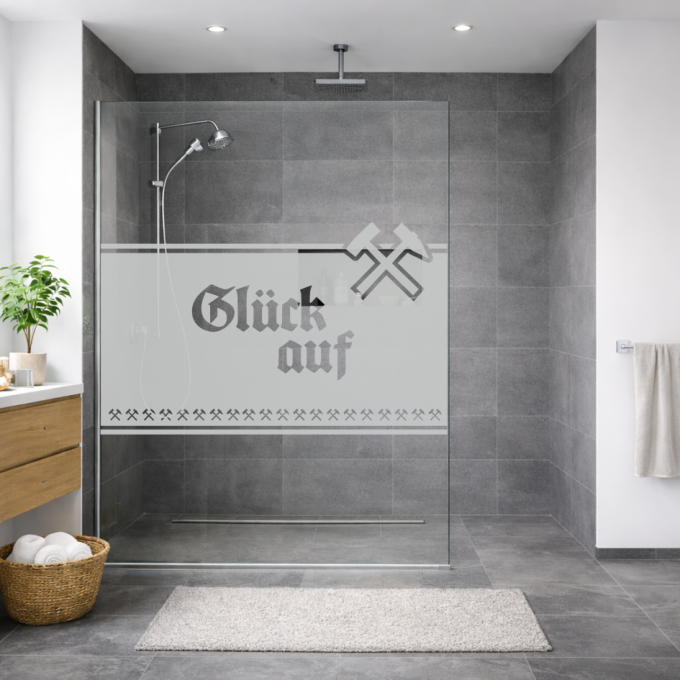 BSG Wismut Aue Aufkleber „Glück auf - gekreuzte Hämmer“ – Sichtschutz Festerfolie | Dekorfuchs