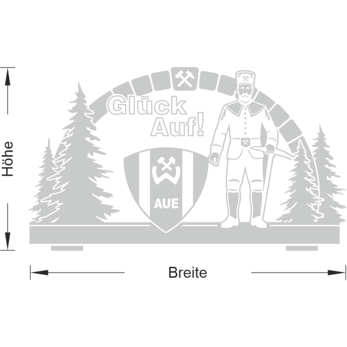 BSG Wismut Aue Aufkleber „Schwibbogen“ – Fenstersticker | Dekorfuchs