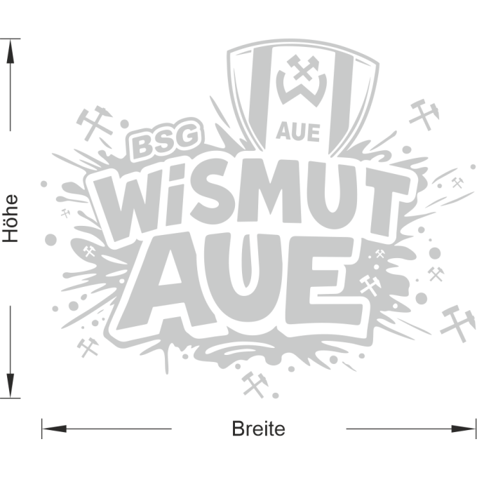 BSG Wismut Aue Aufkleber „Splashmotiv“ – Fensteraufkleber | Dekorfuchs