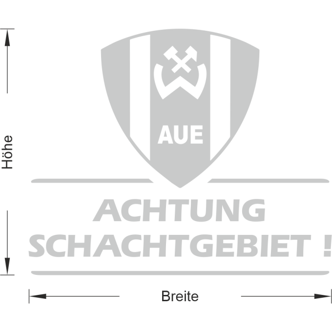 BSG Wismut Aue Aufkleber „Wappen - Achtung Schachtgebiet!“ – Fenstersticker | Dekorfuchs