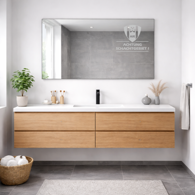 BSG Wismut Aue Aufkleber „Wappen - Achtung Schachtgebiet!“ – Fenstersticker | Dekorfuchs