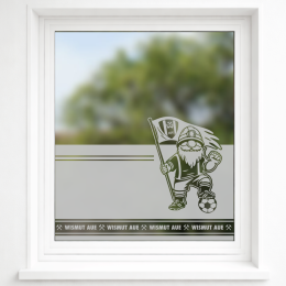 BSG Wismut Aue - Wismut Kumpel (Zwerg) mit Fahne - Sichtschutz