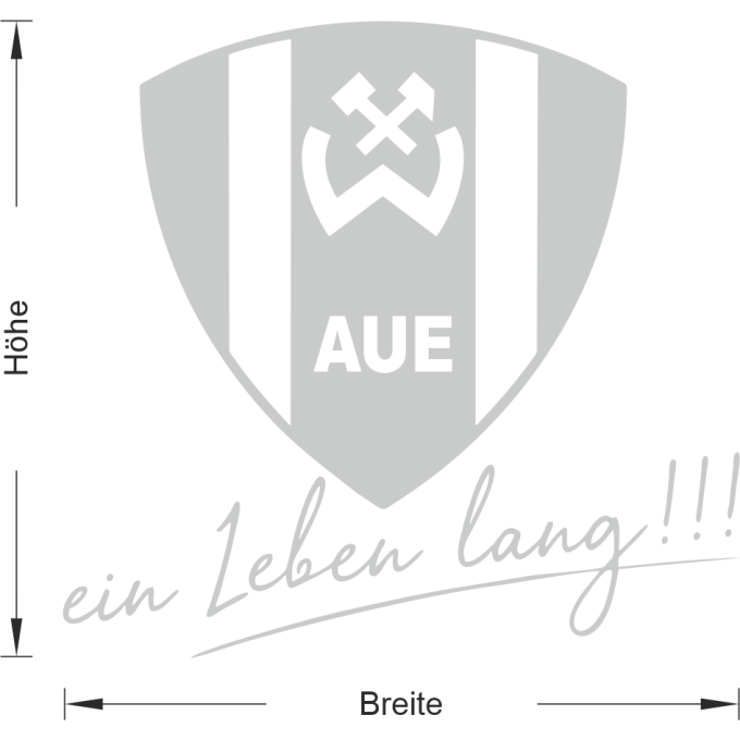 BSG Wismut Aue Aufkleber „Wappen - ein Leben lang!“ – Fensteraufkleber | Dekorfuchs