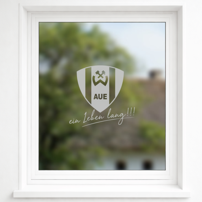BSG Wismut Aue Aufkleber „Wappen - ein Leben lang!“ – Fensteraufkleber | Dekorfuchs