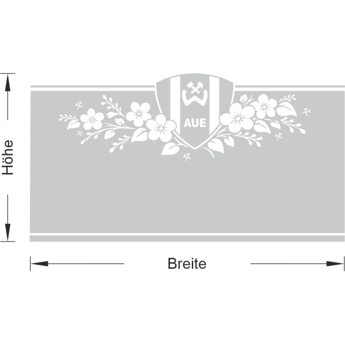 BSG Wismut Aue Aufkleber „Wappen mit Blumenranke“ – Sichtschutz Festerfolie | Dekorfuchs