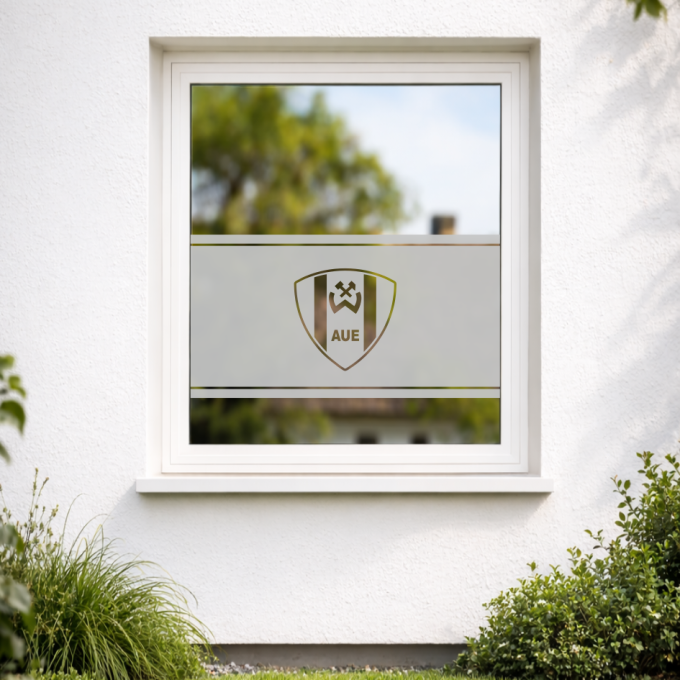 BSG Wismut Aue Aufkleber „Wappen“ – Sichtschutz Fensterfolie | Dekorfuchs