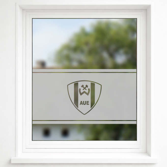 BSG Wismut Aue Aufkleber „Wappen“ – Sichtschutz Fensterfolie | Dekorfuchs