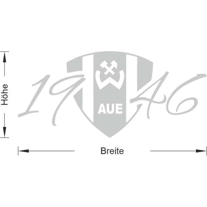 BSG Wismut Aue Aufkleber „Wappen - 1946“ – Fensteraufkleber | Dekorfuchs