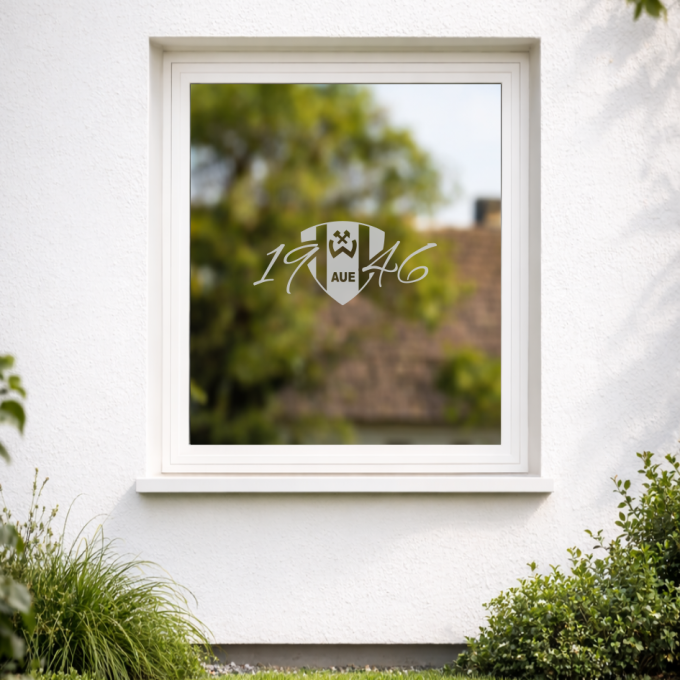 BSG Wismut Aue Aufkleber „Wappen - 1946“ – Fensteraufkleber | Dekorfuchs