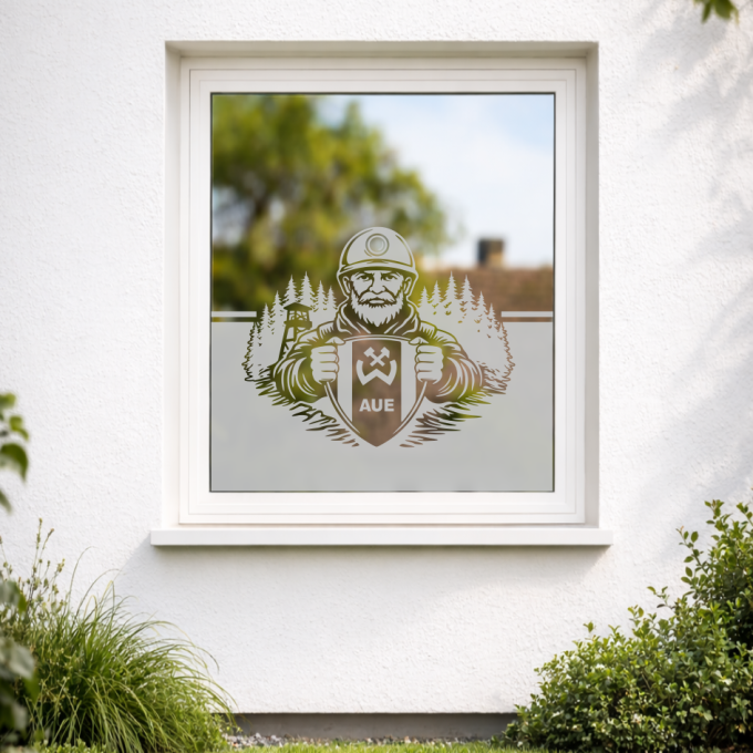 BSG Wismut Aue Aufkleber „Wir kommen aus der Tiefe, wir kommen aus dem Schacht“ – Sichtschutz Fensterfolie | Dekorfuchs