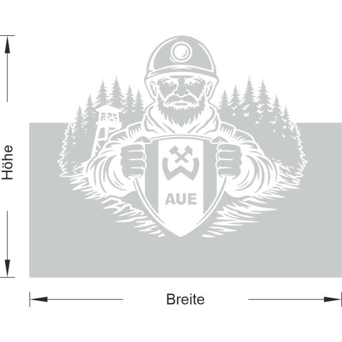 BSG Wismut Aue Aufkleber „Wir kommen aus der Tiefe, wir kommen aus dem Schacht“ – Sichtschutz Fensterfolie | Dekorfuchs
