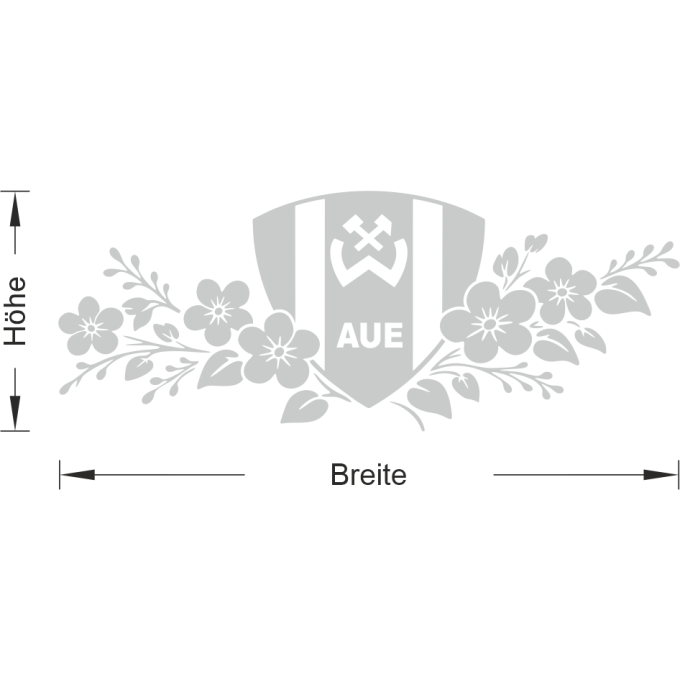 BSG Wismut Aue Aufkleber „Wappen mit Blumenranke“ – Fenstersticker | Dekorfuchs