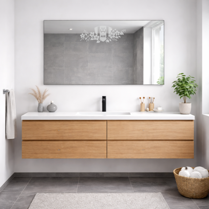 BSG Wismut Aue Aufkleber „Wappen mit Blumenranke“ – Fenstersticker | Dekorfuchs