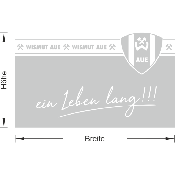 BSG Wismut Aue Aufkleber „ein Leben lang!“ – Sichtschutz Fensterfolie | Dekorfuchs