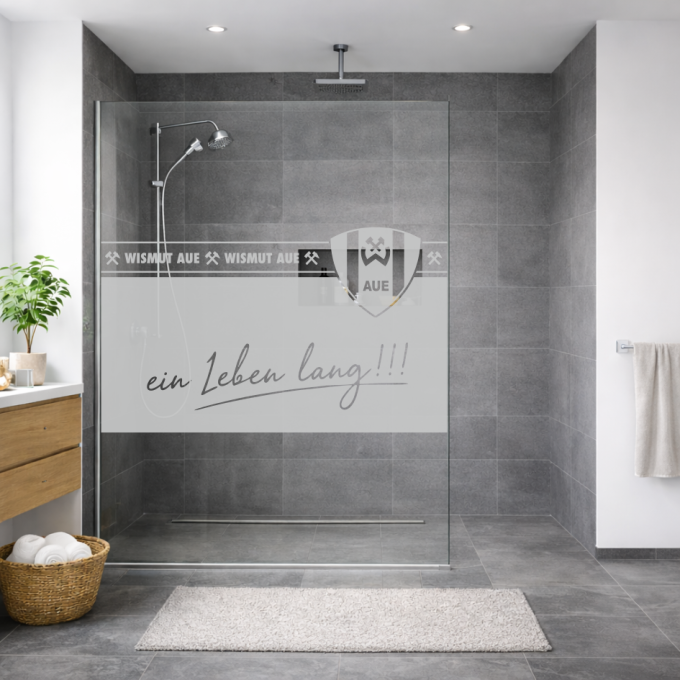 BSG Wismut Aue Aufkleber „ein Leben lang!“ – Sichtschutz Fensterfolie | Dekorfuchs