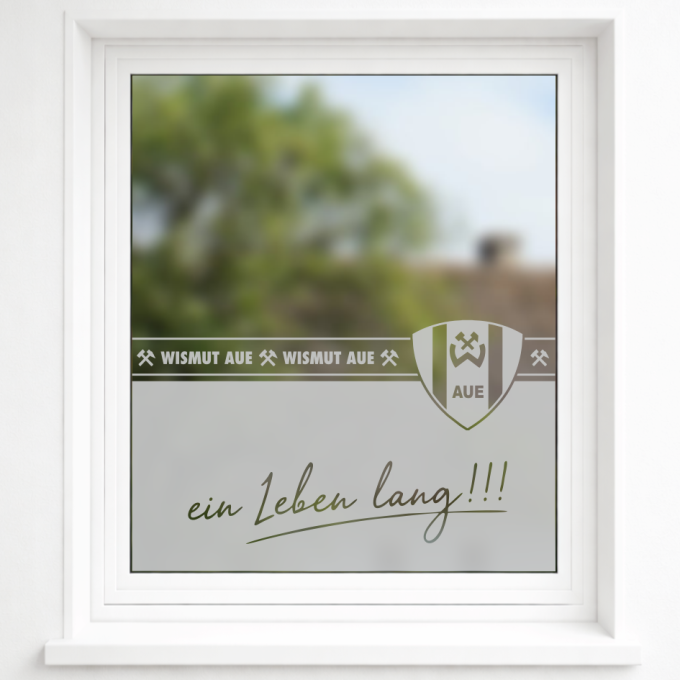BSG Wismut Aue Aufkleber „ein Leben lang!“ – Sichtschutz Fensterfolie | Dekorfuchs