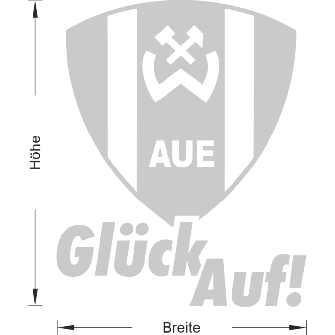 BSG Wismut Aue Aufkleber „Wappen - Glück Auf!“ – Fensteraufkleber | Dekorfuchs