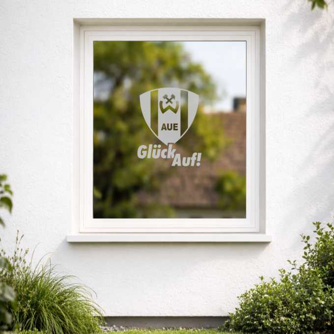 BSG Wismut Aue Aufkleber „Wappen - Glück Auf!“ – Fensteraufkleber | Dekorfuchs
