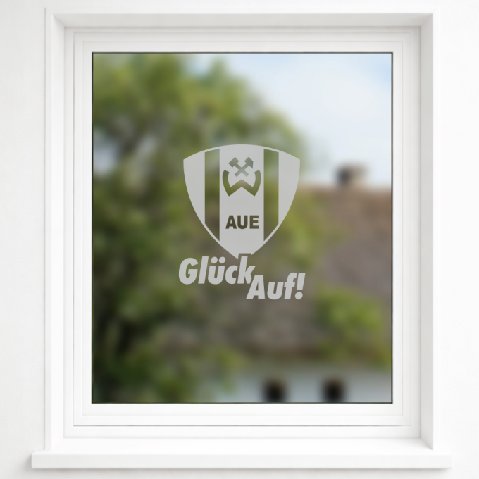 BSG Wismut Aue Aufkleber „Wappen - Glück Auf!“ – Fensteraufkleber | Dekorfuchs