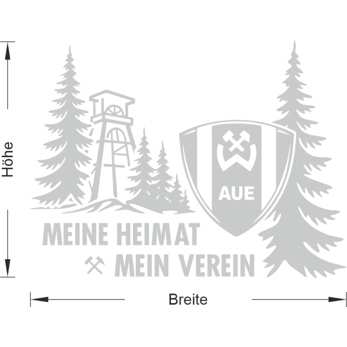 BSG Wismut Aue Aufkleber „Meine Heimat Mein Verein“ | Dekorfuchs